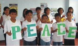 Golden Link School peace display