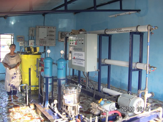 Reverse osmosis water treatment plant