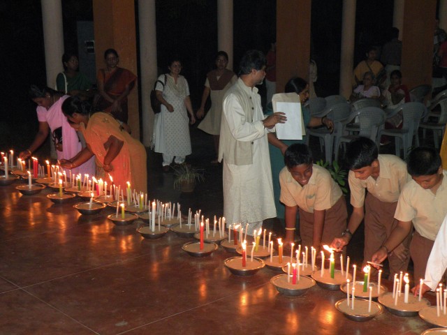 peace gathering candle lighting